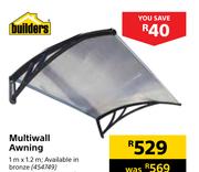 Builders Multiwall Awning 1.5 m x 1.2m