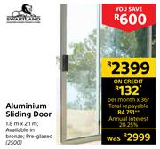 Swartland Aluminium Sliding Door 1.8 m x 2.1 m 