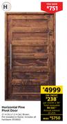 Horizintal Pine Pivot Door-2.1m (h) x 1.2m (w)
