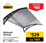 Builders Multiwall Awning-1m x 1.2m