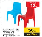 Sunny Junior Kids Armless Chair-Each