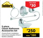 Builders 5-Piece Classic Bathroom Accessories Set