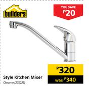 Builders Style Kitchen Mixer Chrome