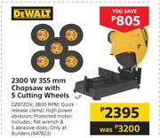 DeWalt 2300W 355mm Chopsaw With 5 Cutting Wheels DZ87ZOV