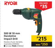 Ryobi 500W 10mm Handyline Impact Drill