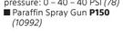 Paraffin Spray Gun