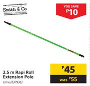 Smith & Co 2.5m Rapi Roll Extension Pole (Lime)