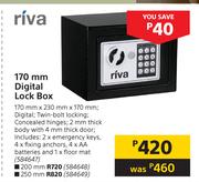 Riva 170mm Digital Lock Box 170mm x 230mm x 170mm