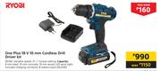 Ryobi One Plus 18 V 10mm Cordless Drill Driver Kit XD180