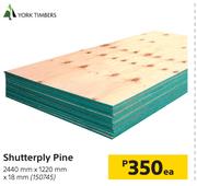York Timbers Shutterply Pine-2440mm x 1220mm x 18mm Each