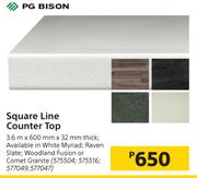 PG Bison Square Line Counter Top