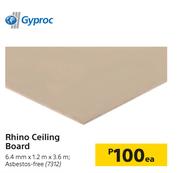 Gyproc Rhino Ceiling Board-6.4mm x 1.2m x 3.6m-Each
