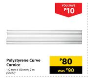Polystyrene Curve Cornice-110mm x 110mm; 2m