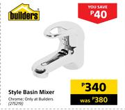 Builders Style Basin Mixer