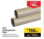 PVC Underground Pipe ULE420-Each