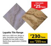 Lapatto Tile Range 600mm x 600mm-Per Box