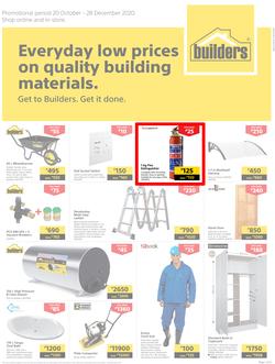 Builders Botswana : Everyday Low Prices On Quality Building Material (20 October - 28 December 2020), page 1