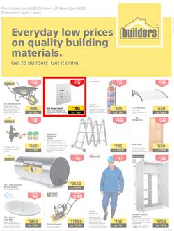 Builders Botswana : Everyday Low Prices On Quality Building Material (20 October - 28 December 2020), page 1