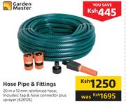 Garden Master Hose Pipe & Fittings-20m x 12mm 