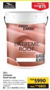 Fired Earth 5Ltr Extreme Roof (White) Acrylic