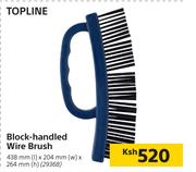 Topline Block Handled Wire Brush-438mm(l) x 204mm(W) x 264mm(H)