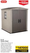 Keter 6 x 6 Factor Shed-1780mm(W) x 1955mm(d) x 2080mm(h)
