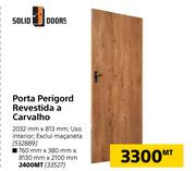 Solid Doors Porta Perigord Revestida a Carvalho-2032mm x 813mm