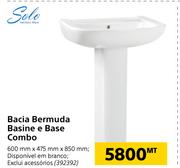 Solo Bacia Bermuda Basine e Base Combo-600mm x 475mm x 850mm