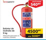 Intasafety Extintor de incendio de 9Kg