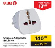 Ellies E Shuko a Adaptador Britânico