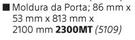 Moldura da Porta 86mm x 53mm x 813mm x 2100mm