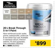 Fired Earth Break Through 5-In-1 Paint-20Ltr