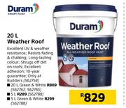 Duram 20L Weather Roof