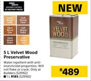 Fired Earth 1L Velvet Wood Preservative