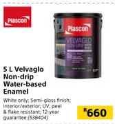 Plascon Velvaglo Non-Drip Water-Based Enamel-5Ltr