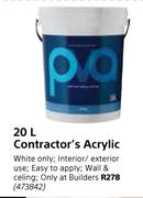 PVA 20Ltr Contractor's Acrylic