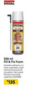 Soudal Fill & Fix Foam-500ml