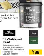 Fired Earth Chalkboard Paint-1L