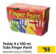 Teddy Tubs Finger Paint-4 x 100ml