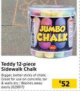 Teddy 12 Piece Sidewalk Chalk