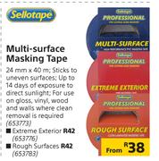 Sellotape Multi-Surface Masking Tape 24mm X 40m