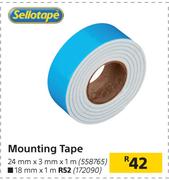 Sellotape Mounting Tape 18mm X  1m