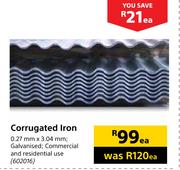 Corrugated Iron 0.27mmX3.04mm-Each