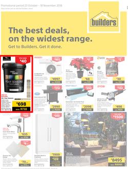 Builders Inland : The Best Deals On The Widest Range (23 Oct - 18 Nov 2018), page 1