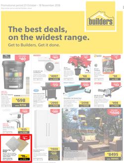 Builders Inland : The Best Deals On The Widest Range (23 Oct - 18 Nov 2018), page 1