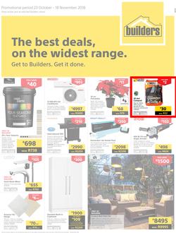 Builders Inland : The Best Deals On The Widest Range (23 Oct - 18 Nov 2018), page 1