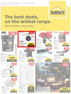 Builders Inland : The Best Deals On The Widest Range (23 Oct - 18 Nov 2018), page 1