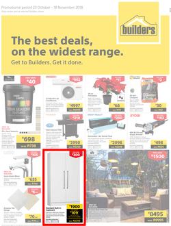 Builders Inland : The Best Deals On The Widest Range (23 Oct - 18 Nov 2018), page 1