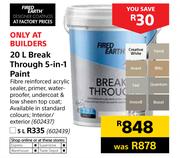 Fired Earth Break Through 5-In-1 Paint-5Ltr