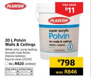 Plascon Polvin Walls & Ceilings-20Ltr
